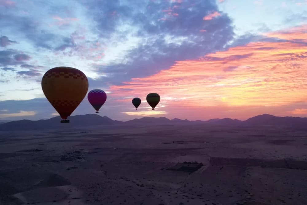 Globo al Amanecer en Marrakech (Vuelo 50–60 Min) + Paseo en Camello de 1h + Desayuno - 5