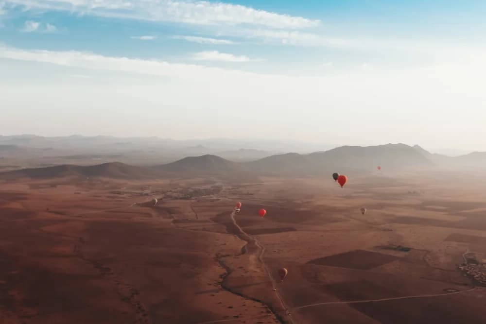 Globo al Amanecer en Marrakech (Vuelo 50–60 Min) + Paseo en Camello de 1h + Desayuno - 2