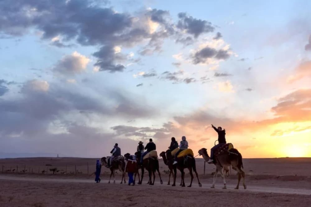 Agafay Camel Ride – Jellaba + 40-Min Ride + Moroccan Tea